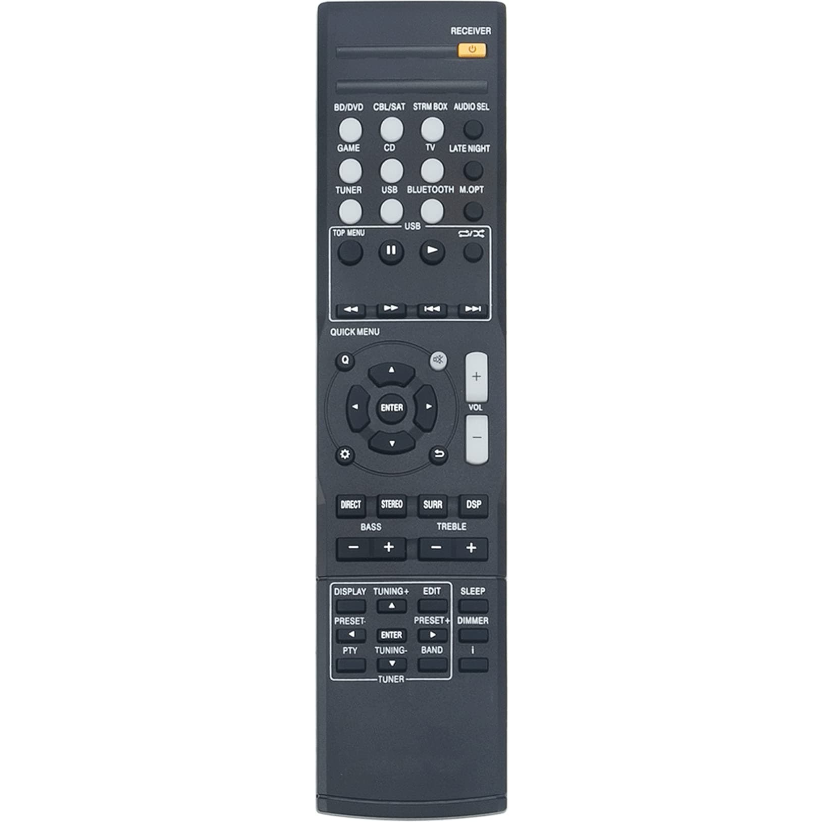 Replacement Remote Control fit for Onkyo AV Receiver RC-928R RC-909R TX-SR252 TX-SR353 TX-SR373 TX-SR383 HTP-395 HT-R395 HT-R397 HT-S3800 HT-S3900