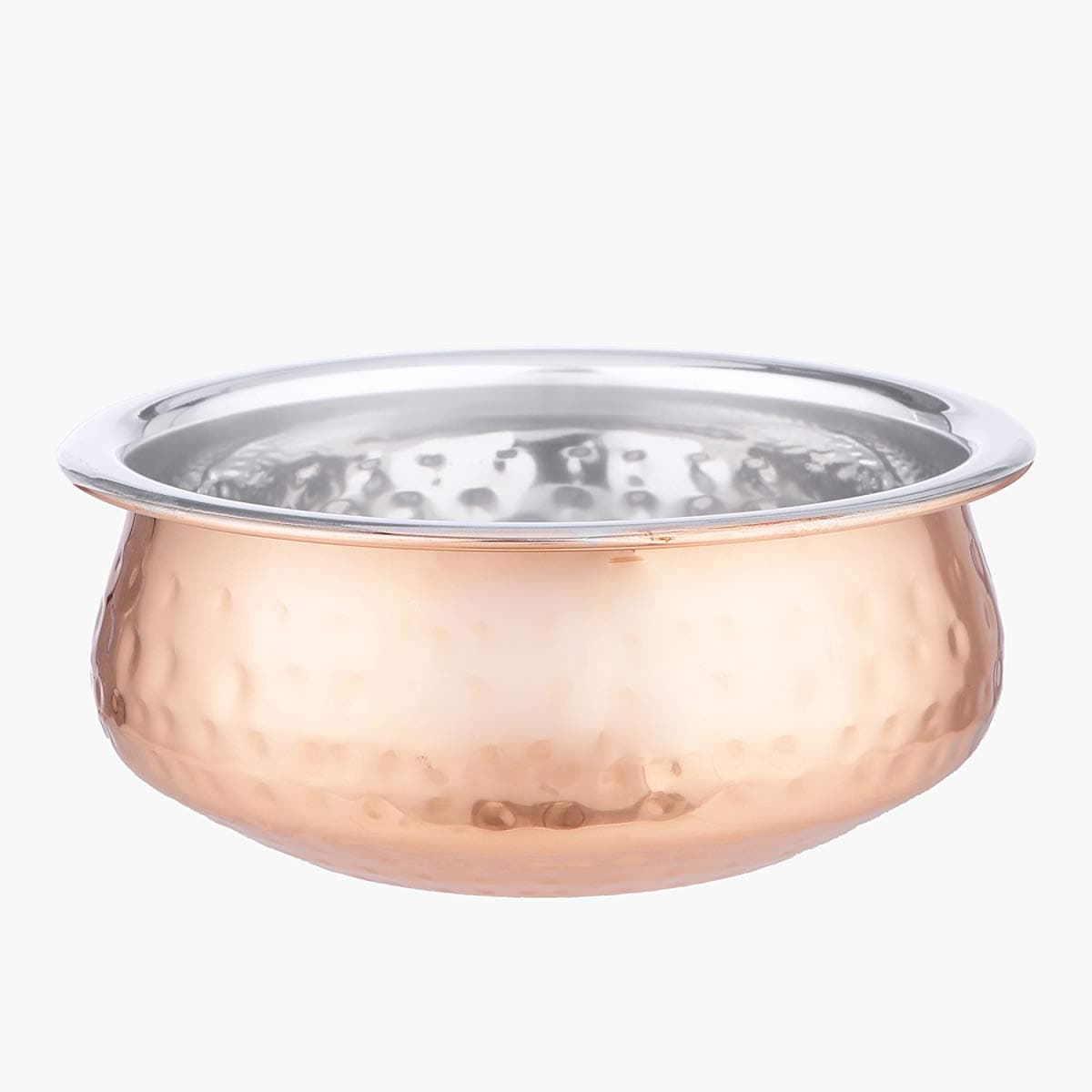 HomeBox Copper Shine Serving Vessel with Hammered Finish - 25 cm