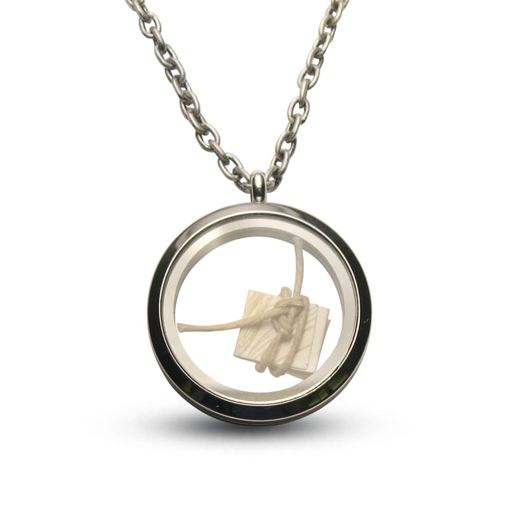 Floating Charm Locket with Secret Message - 28" Satellite Chain