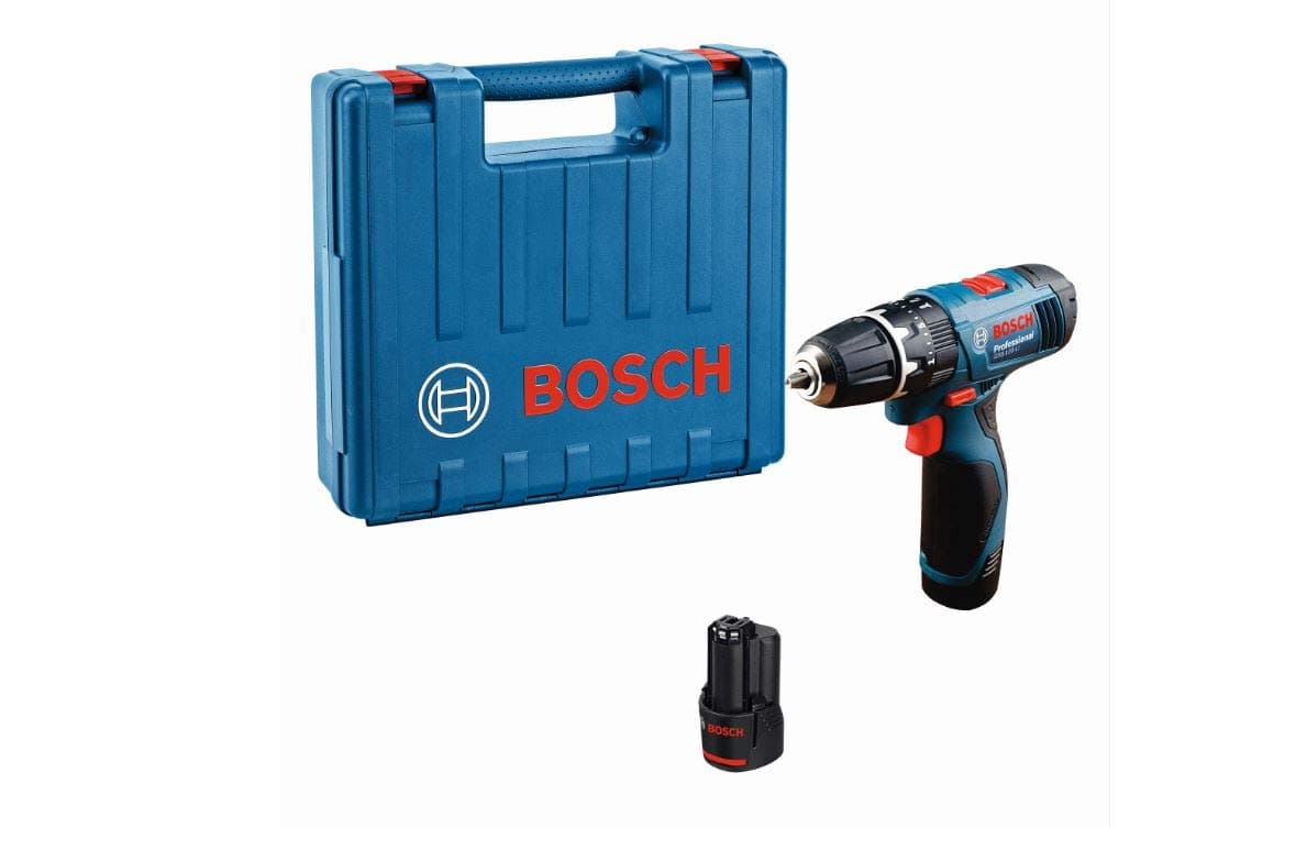 Bosch Professional 12V System Cordless Combi Drill GSB 120-LI (incl 2x 1.5 Ah Battery, Charger GAL 1210 CV, Carrying Case)