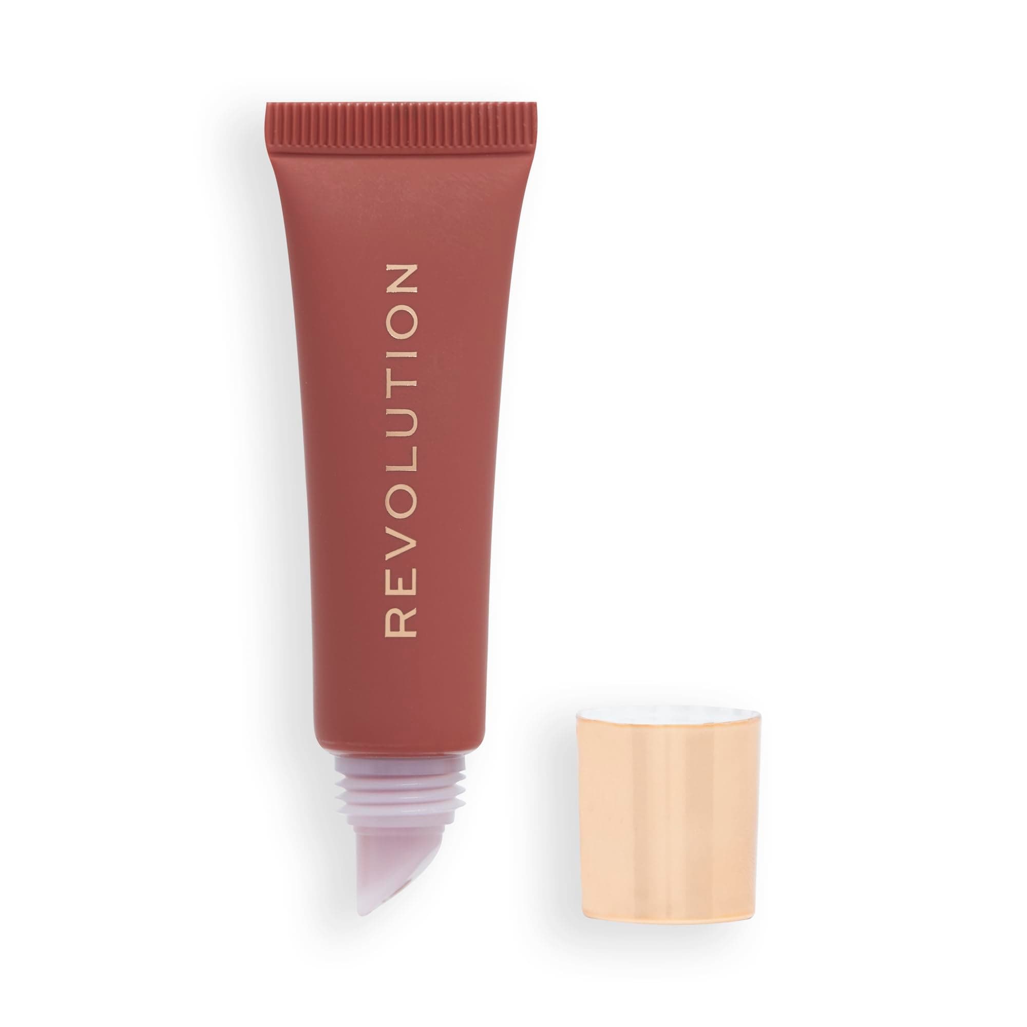 Makeup Revolution, Juicy Peptide Lip Balm, Hydrating Lip Balm with Sheer Colour, Infused with Vitamin E & Peptides, Nude Latte, 8ml