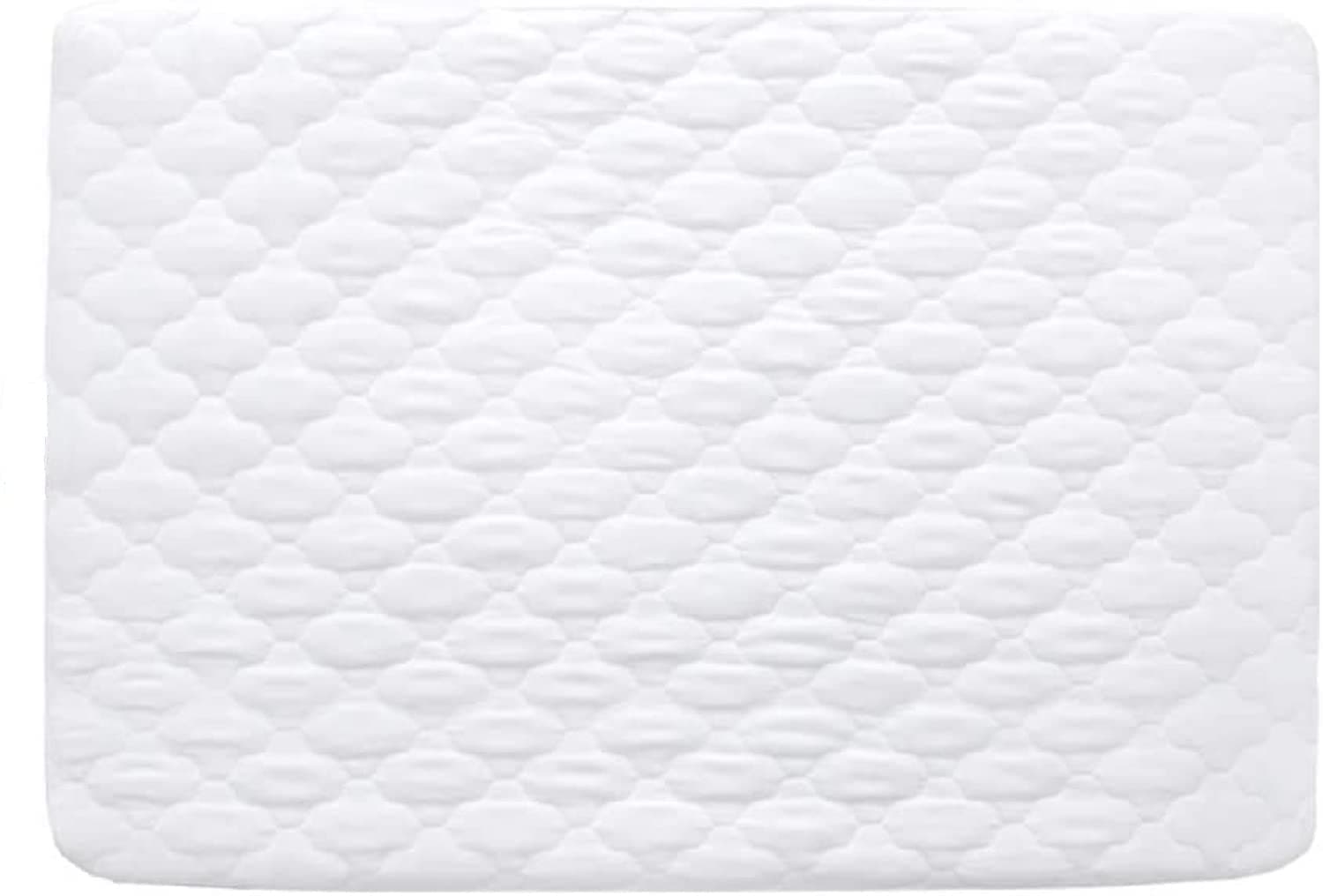 Cot Mattress Protector Quilted Waterproof Pad Cover (60 x 120cm) for Cot Bed and Toddler Bed, Ultra Soft, Breathable White