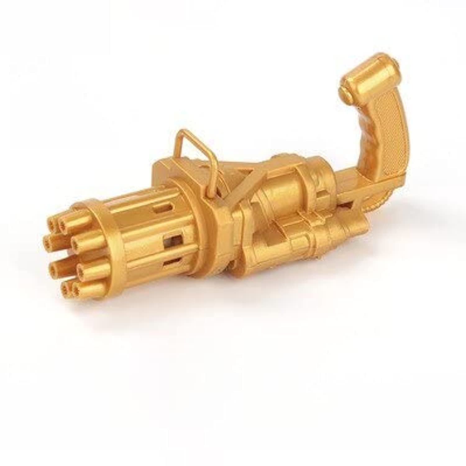 Electrical Bubble Gun for Boys & Girls with 2 Bubble Bottles (Golden)