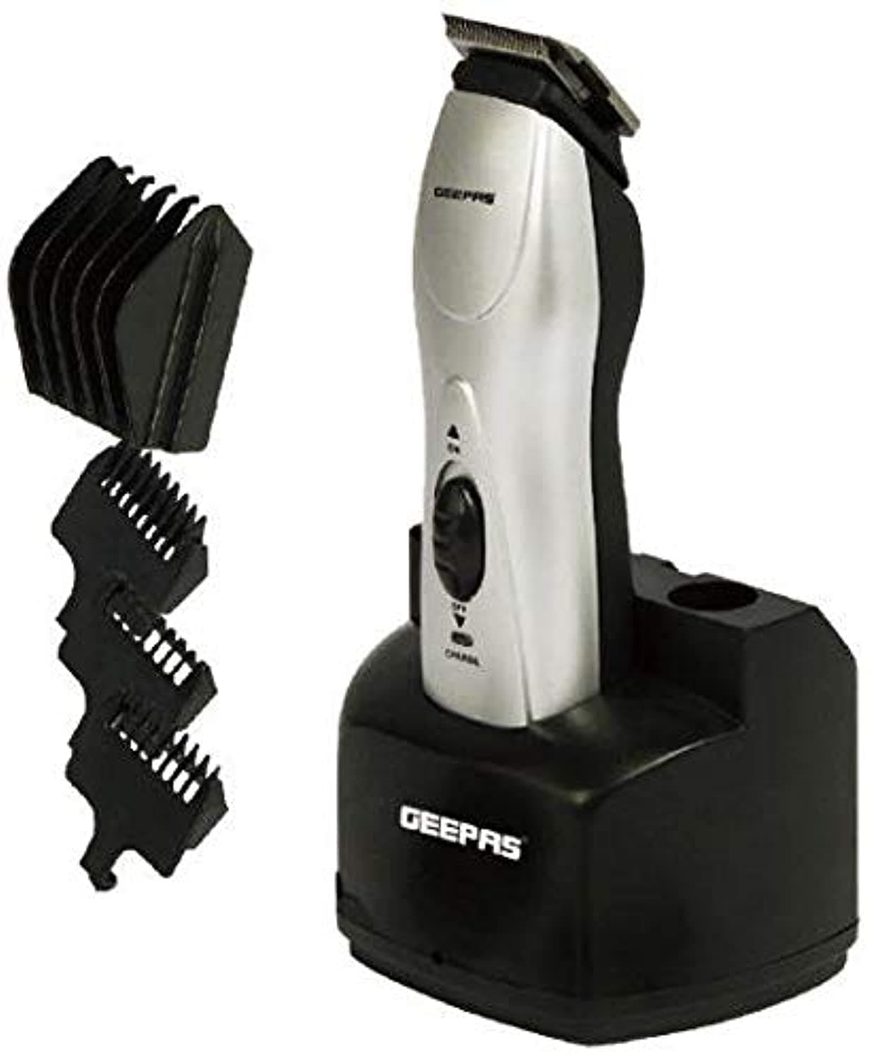 Geepas GTR34 Rechargeable Trimmer Trimmer (Black and Silver)
