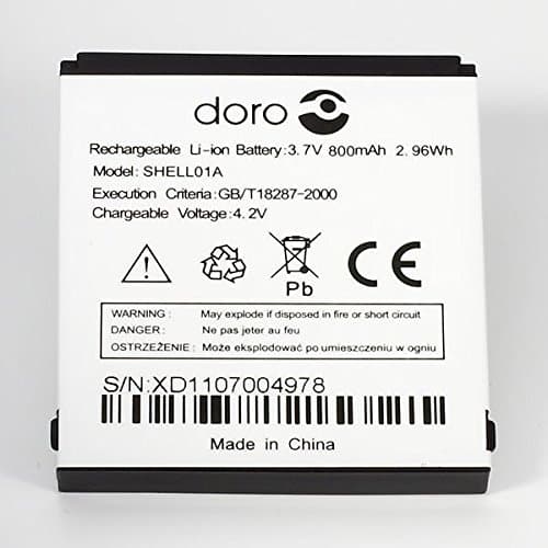 Original Battery For Doro SHELL01A Doro PHONEEASY 410 Easyphone 410GSM 800mah