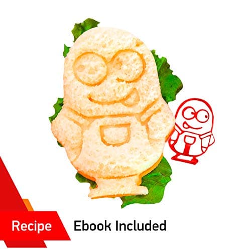 MINION SANDWICH CUTTERS – Includes 1 Mold with DAVE - For Extra Fun Baking; Safe and Plastic; Perfect for Making Cookies, Mini-Sandwiches, Shaped Cheese, Fruits, Ham and Bologna