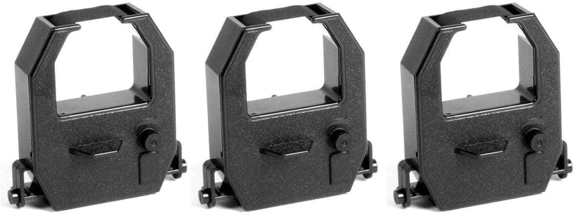 (3 Pack) Amano PIX 10/15/20/21/25/28/35/55/75/95/200/3000/4000 Time Clock Ribbon - Black Ink