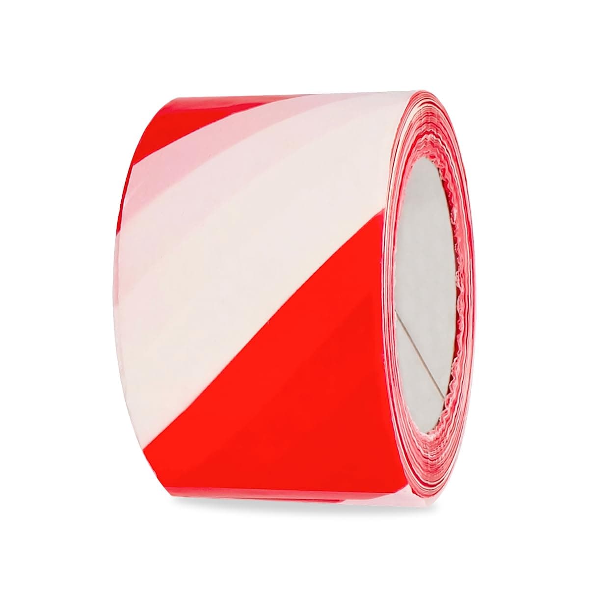 Amig - Red and White Hazard Warning Tape - 200 m x 70 mm - High-Visibility Barrier Ribbon - Indoor & Outdoor Use - White/Red - Polyethylene