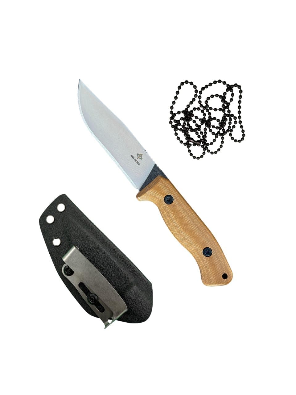Fixed Blade, 3D Micarta Scales, EDC With Kydex Sheath, Ideal for Skinning, Survival, Camping, Hunting & Outdoors, Tactical Full Tang Knife (B_011)
