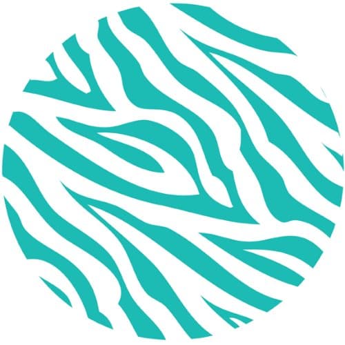 Instant Murals Teal Zebra Print/Stripe Polka Dots Wall Decor Stickers