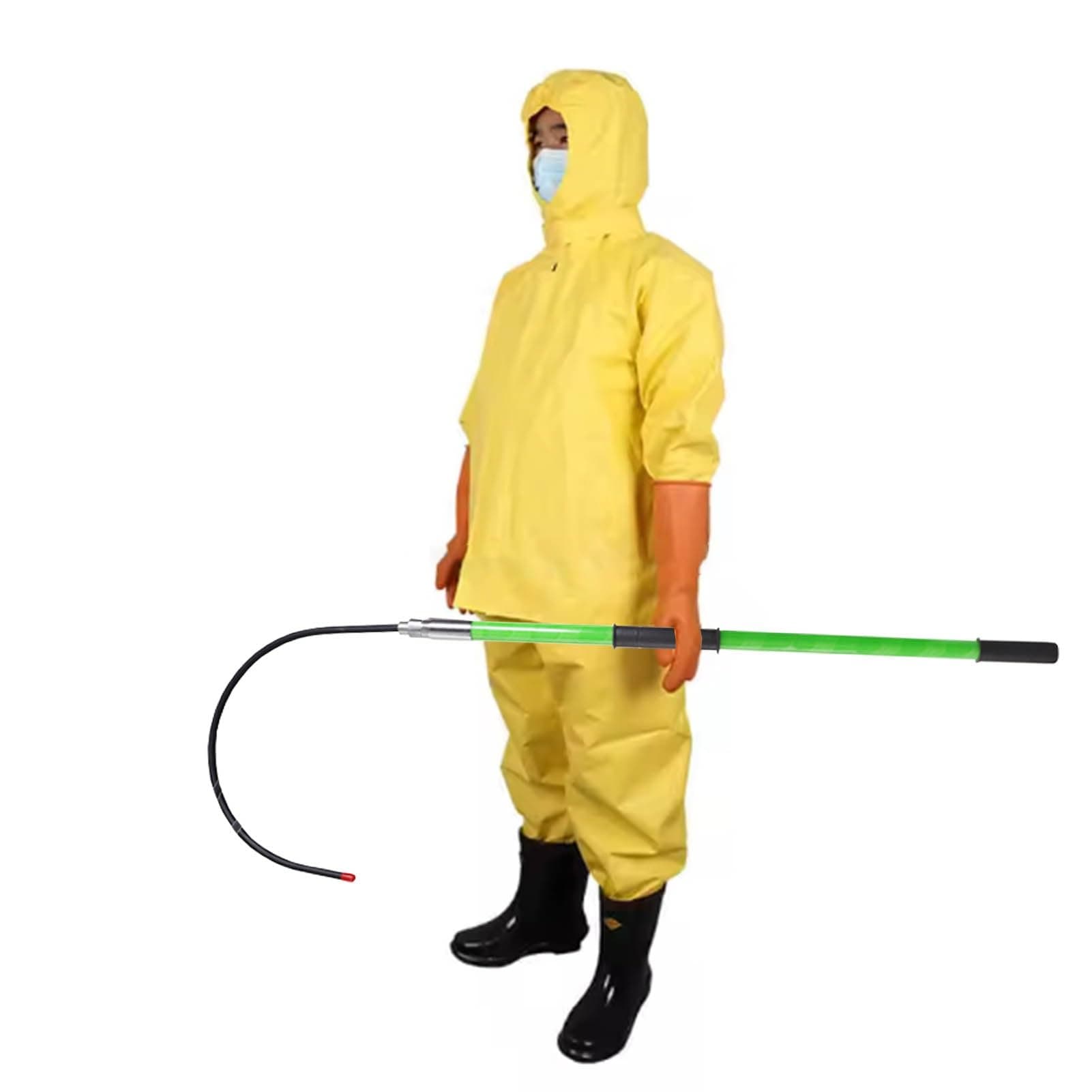 Electrical Safety Rescue Hook, Portable High Voltage Life Saver Pole, Non-Conductive Electrocution Emergency Rescue Sticks, Electrician Tools(Green,1.5m/4.9ft)