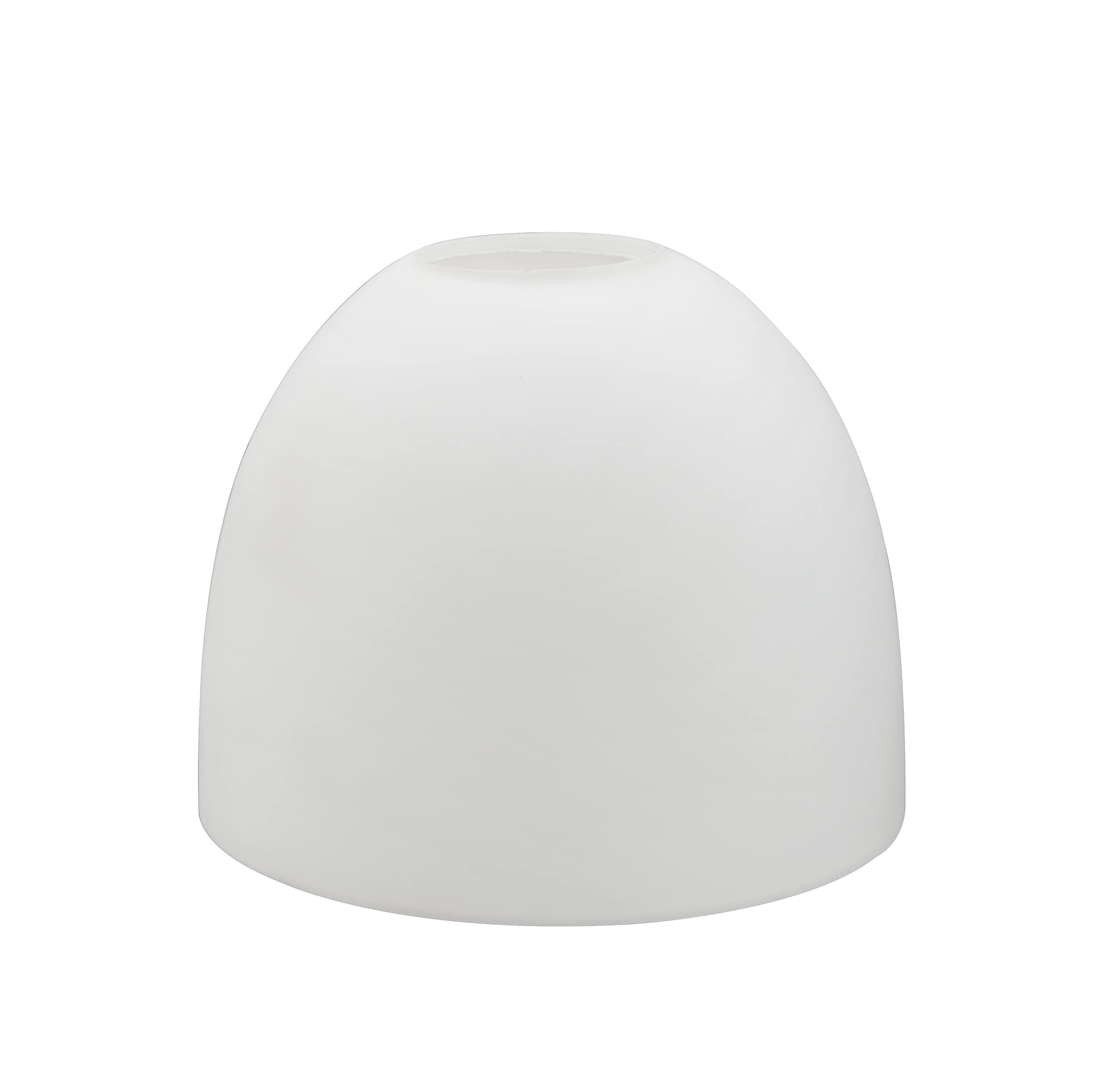 Aspen Creative 23617, Frosted Opal Glass Shade White Inside, 5-1/8"Dia x 4"H/Center Hole:42mm, 5-1/8"Dia x 4-1/8"H/Fitter 1-5/8"