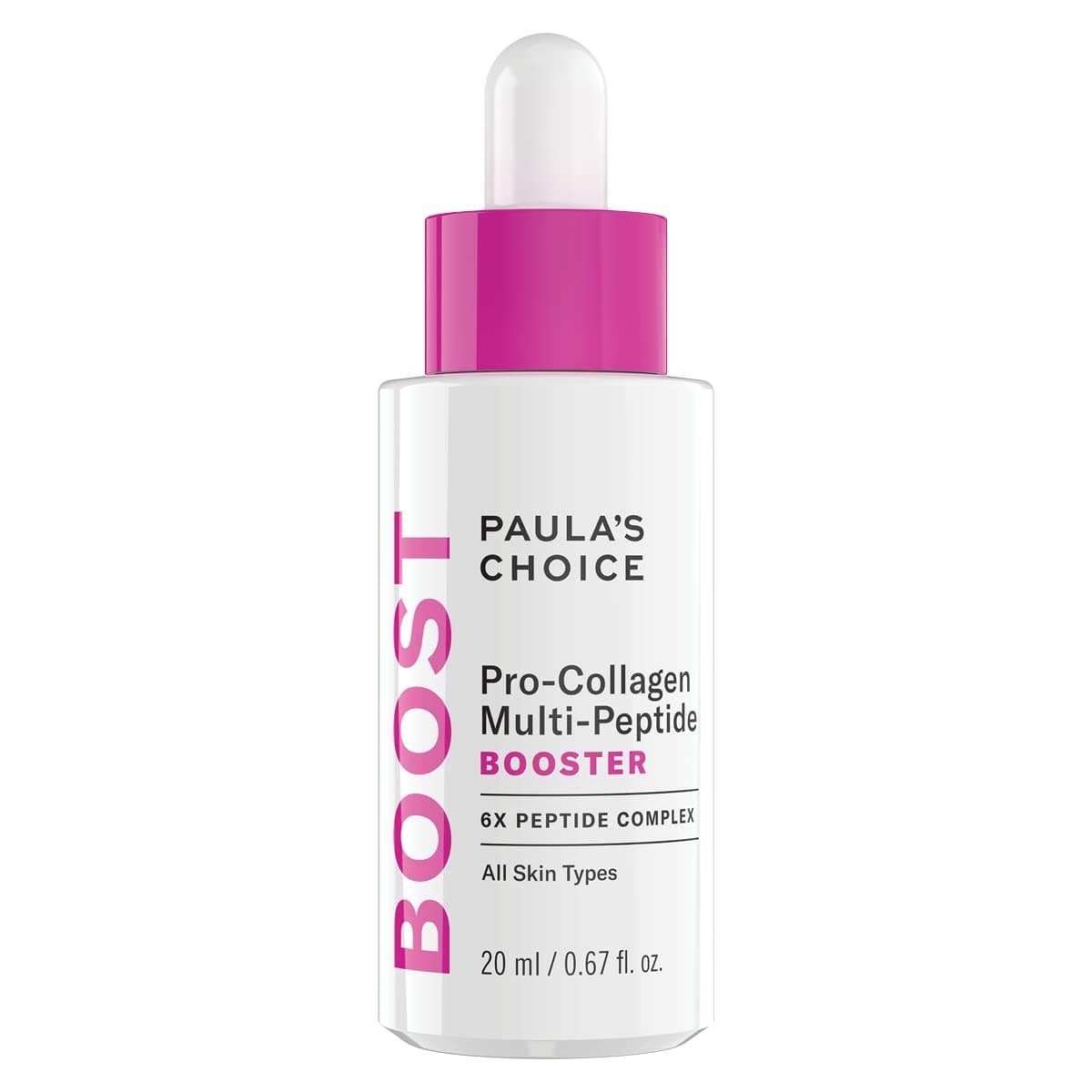 Pro - Collagen Multi-Peptide Booster - Peptide Serum Visibly Smooths Fine Lines & Reduces Wrinkles - with Hyaluronic Acids - All Skin Types - 20 ml