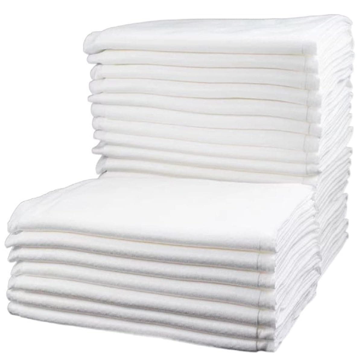 ECVV Disposable Bath Towels, 50 Pcs Large Size 60 * 30CM Guest Hair Towels, Bathroom Shower Body Towel for Travel, Hotel, Trip, Camping, Beauty Salons Spa Use Absorbent Quick Dry, White