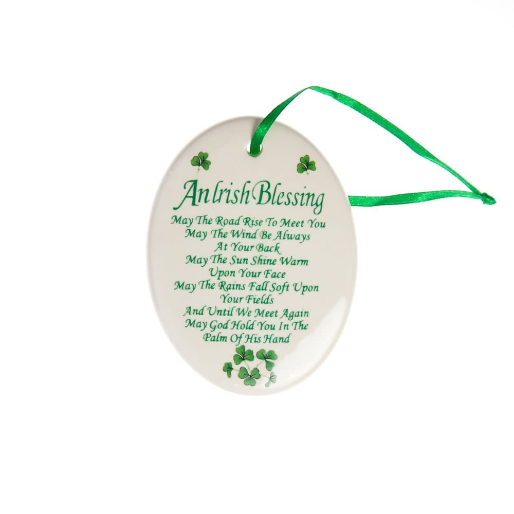 Irish Blessing Wall Hanging Porcelian Ornament
