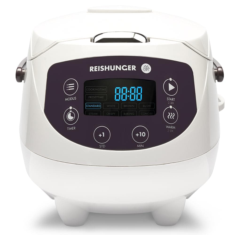 Reishunger Digital Mini Rice Cooker and Steamer