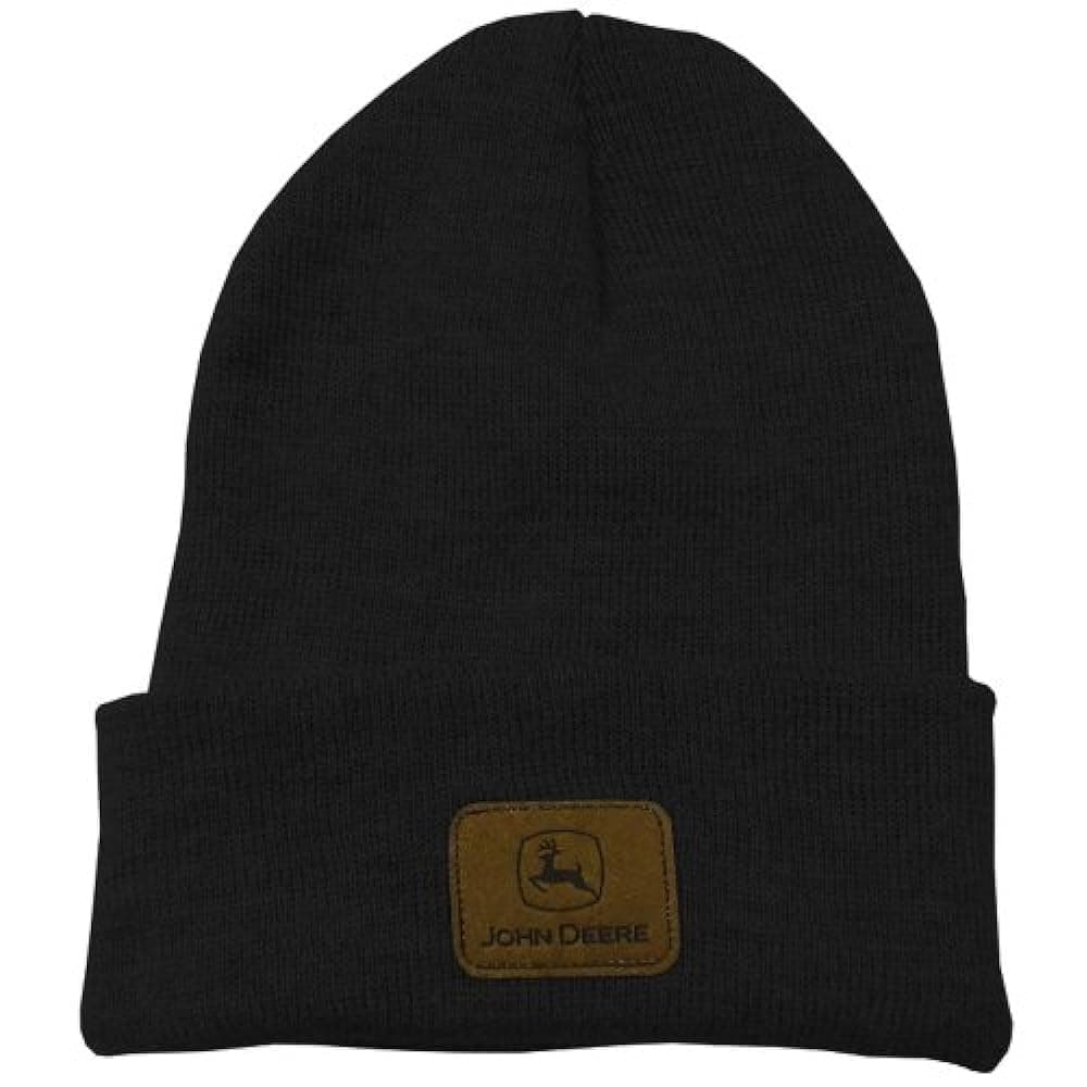 John Deere Beanie Hat (OFA, Black), Black, Large, Black, L