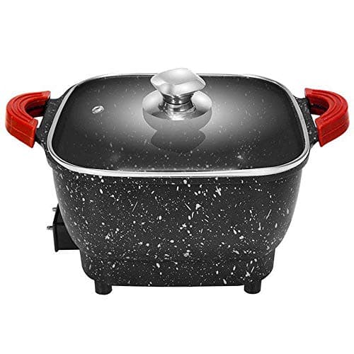 DCIGNA 2.5L Electric Hot Pot With Lid, Non-stick Mini Hot Pot, 8 INCH Multifunction Electric Cooker - Adjustable Temperature Control, Non-stick Coating & Cool Touch Handle - Suitable For Boiling, Frying, Stewing, Steaming, Searing - 750W 110V