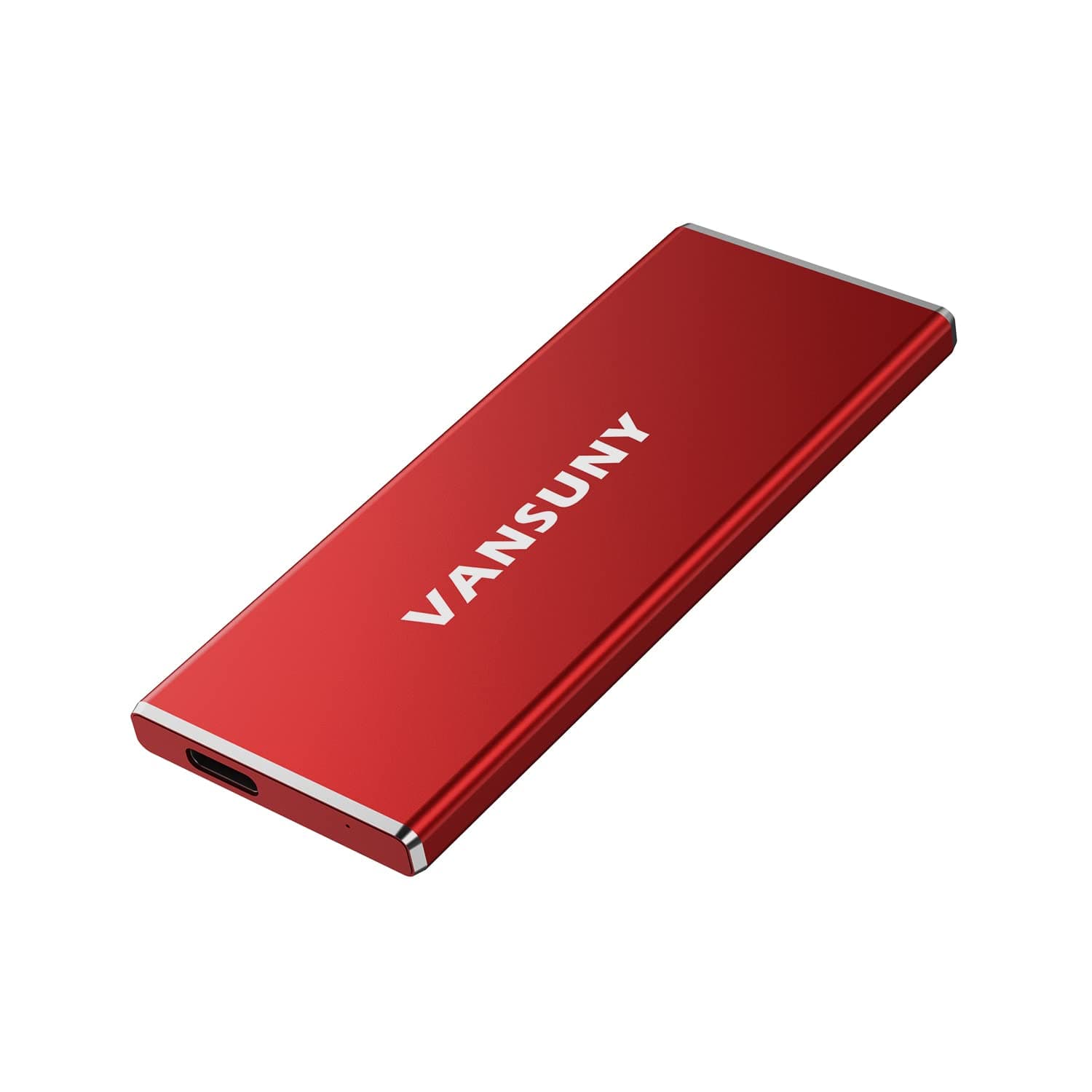 Vansuny 1TB Portable External SSD, USB 3.1 Gen2 540MB/s High-Speed Data ssd External Hard Drive USB C, Metal Mini Portable External Solid State Drive, Red