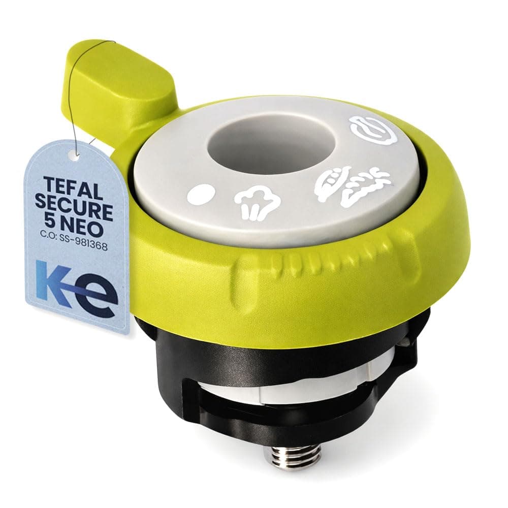 Anakel Home Replacement Pressure Regulator Valve SS-981368 Compatible with Tefal Secure 5 Neo Express Pot, with Pot and Fireplace Included, Lime Green and Grey