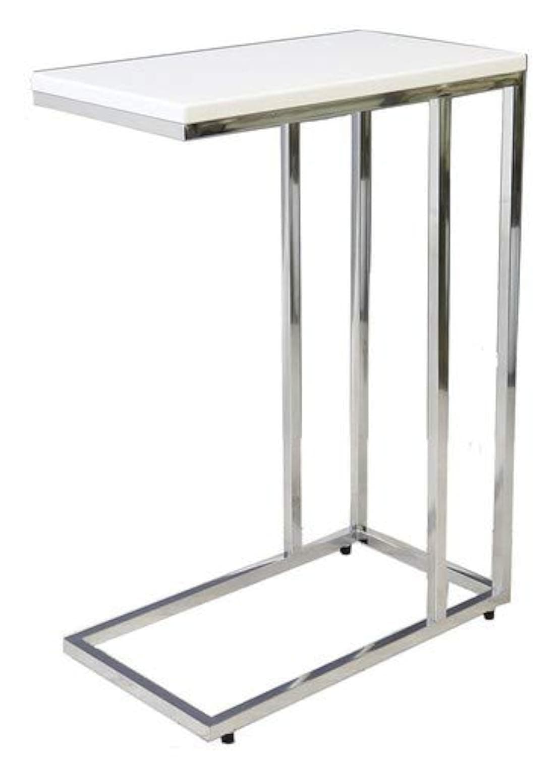 ASPECT Bellini Sofa Side End Laptop Table, Wood White, 46 x 25.5 x 63.5 cm