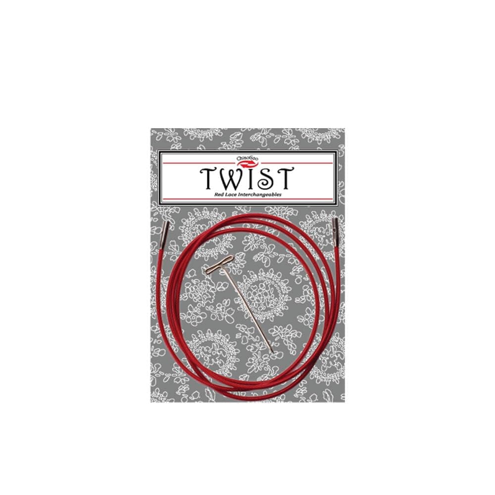 ChiaoGoo Twist Small Lace Interchangeable Cables, 37-Inch, Red