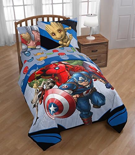 Avengers Marvel Comics Boys Twin Comforter, Sheets & Bonus Sham (5 Piece Bed in Bag) + Homemade Wax Melts