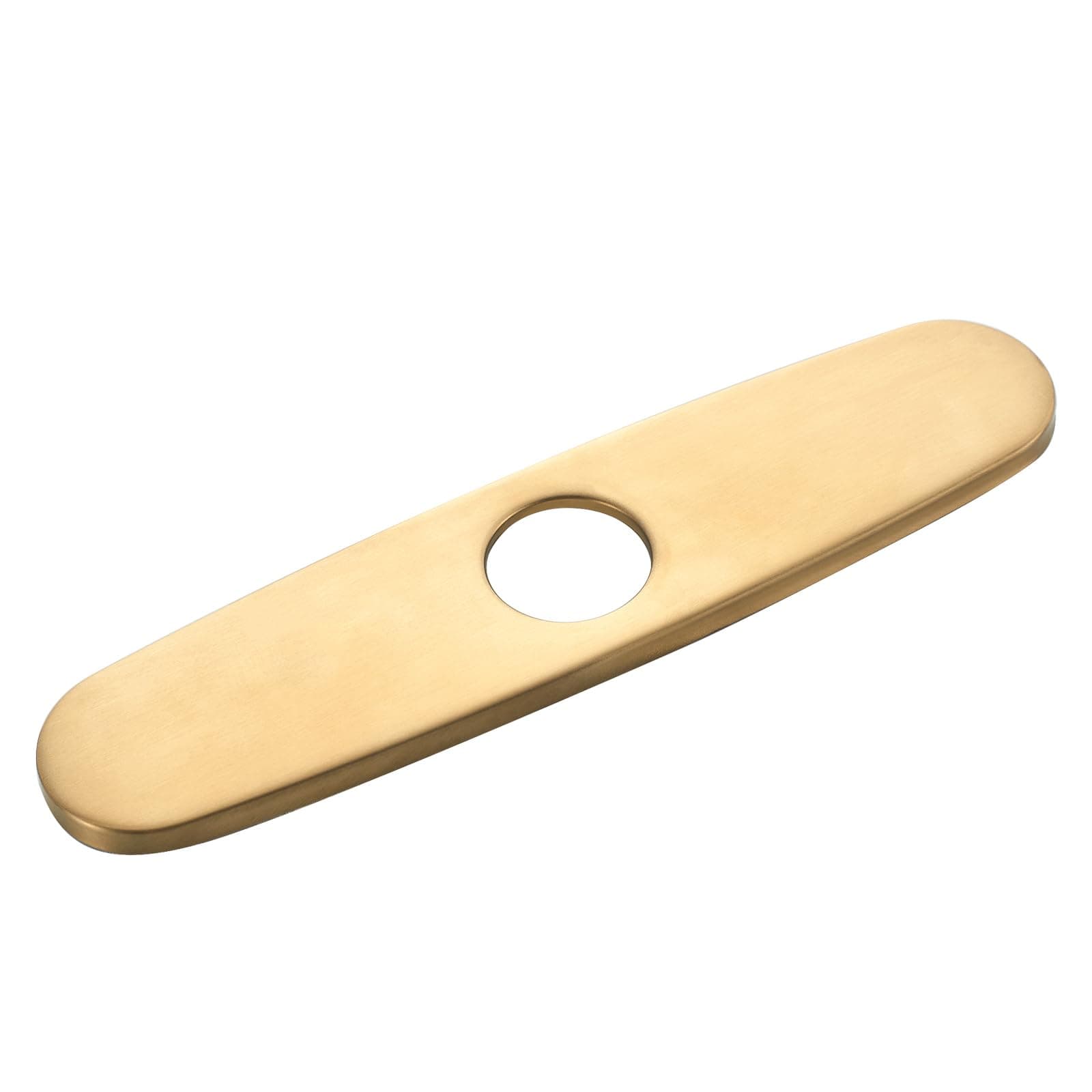 Hole Cover Deck Plate Escutcheon 10 Inch for Bathroom or Kitchen Sink Faucet Single Hole Stainless Steel Brushed Gold Faucet Deck Plate