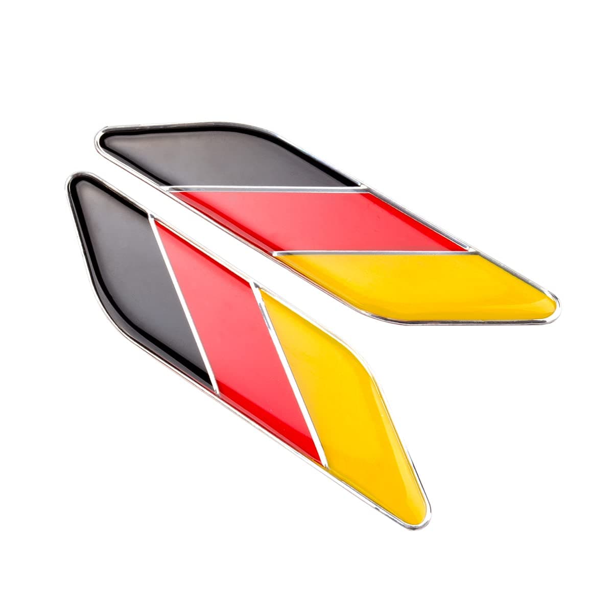 2Pcs/Pair 3D Germany Flag Car Emblem Badge Fit Germany Car Body German Flag Sticker Car Bumper Decoration