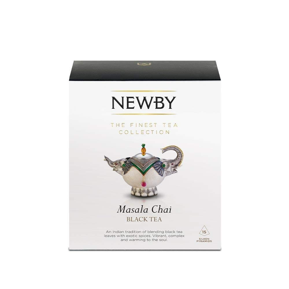 Newby Teas Silken Pyramids Masala Chai Black Tea 38 g (Pack of 1, Total 15)