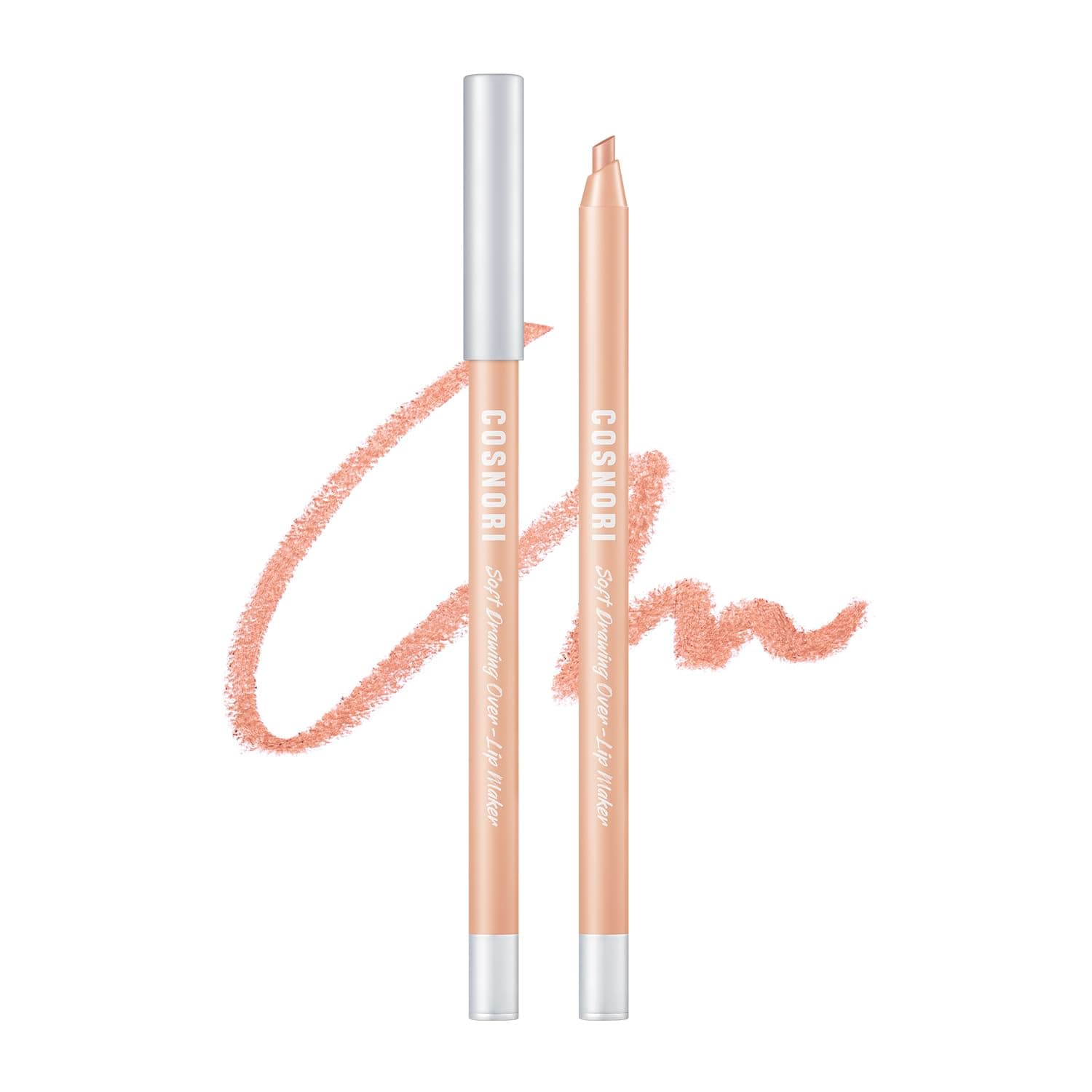 Soft Drawing Overlip Maker - Long-Lasting Creamy Lip Liner, Easy-Blend, Multi-Use,Vegan Lip Pencil (05 NUDY BEIGE)