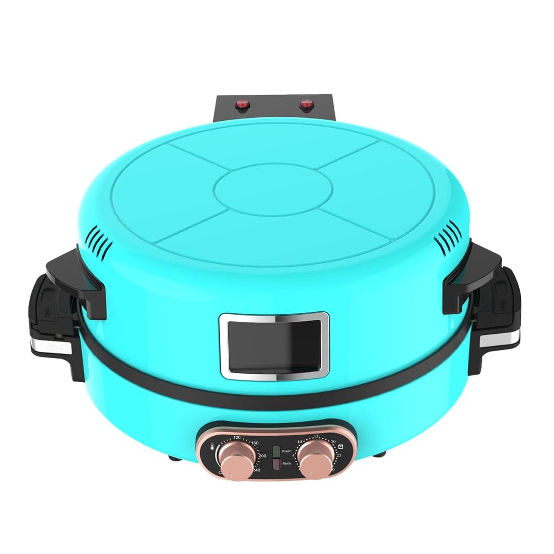 Electric Arabic Bread Maker 2400W 40CM Dual Heater Bread Machine High Temperature Quick Bake Countertop Pizza Oven With Non-stick Bakeware