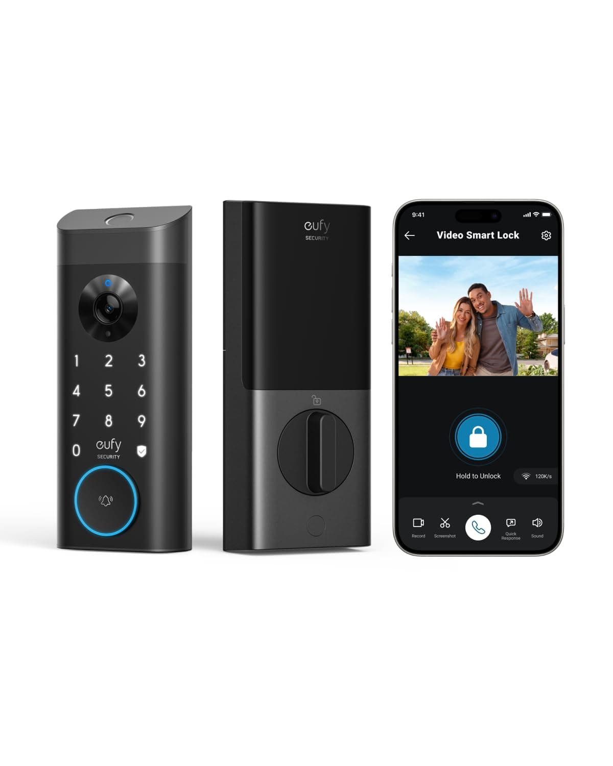Video Smart Lock E330, 3 in 1 Camera + Doorbell + Fingerprint Keyless Entry Door Lock, Built-in Smart Deadbolt for Front Door, Auto Lock,