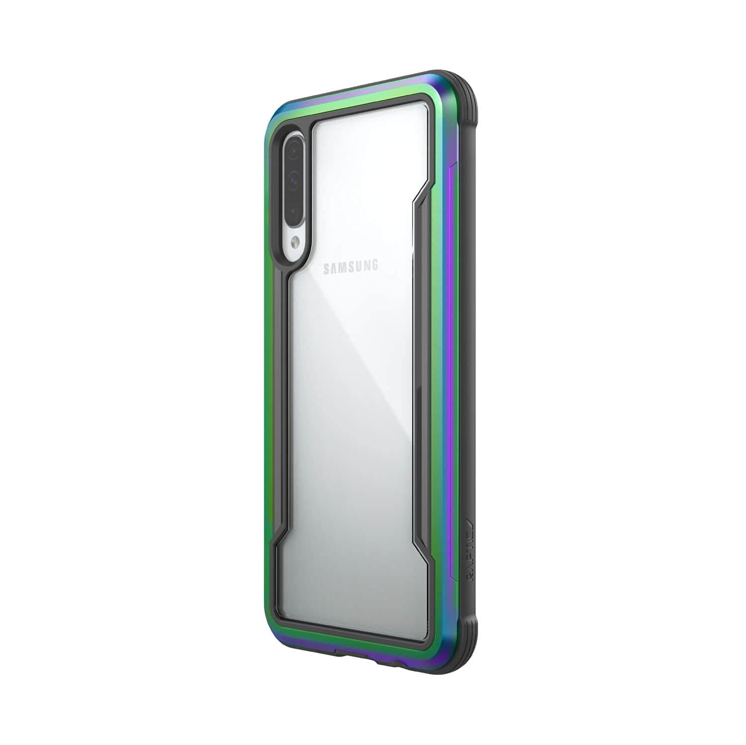 RAPTIC Shield Case Compatible with Samsung Galaxy A50 Series, Shock Absorbing Protection, Durable Aluminum Frame, 10ft Drop Tested, Fits Galaxy A50 Series, Iridescent (Galaxy A50)