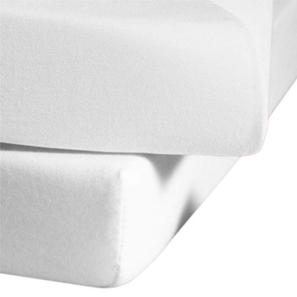 Fleuresse 1115-1000 Fitted Sheet White 100 x 200 cm 100 % Cotton