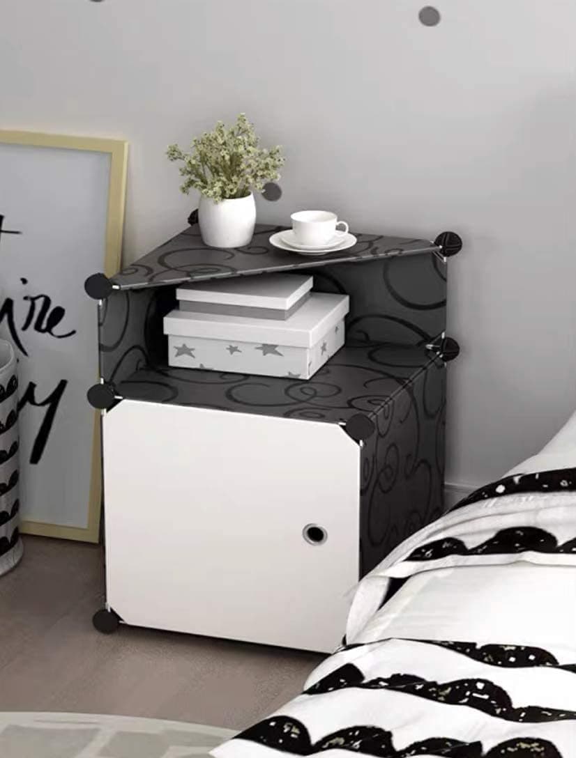 Ozoy Multipurpose Portable Containers Bins, Shoe Storage Box Organizer, Foldable, Collapsible DIY Plastic Wardrobe Organizer for Clothes (1 Door Bed Stand-ET)