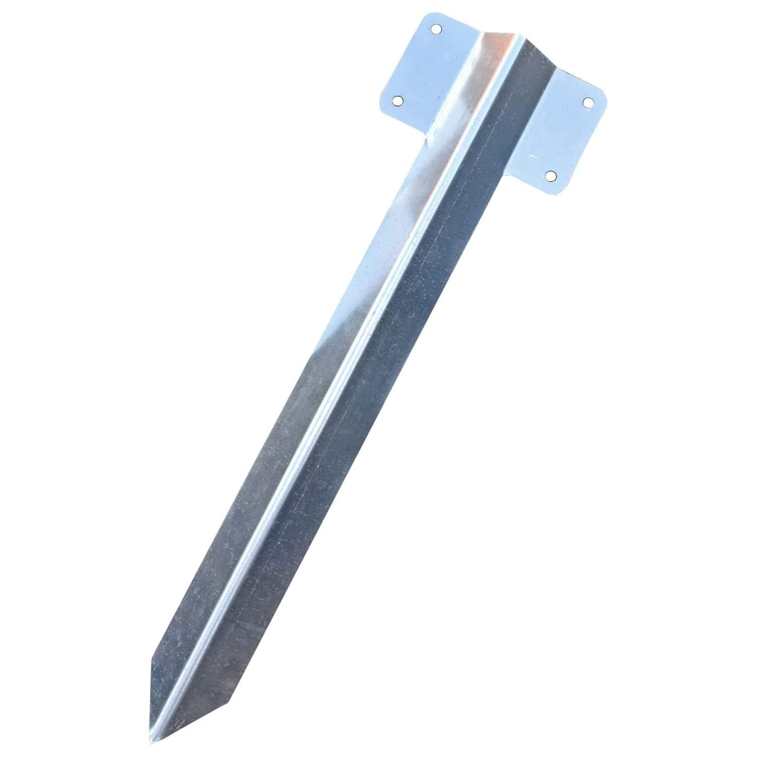 Timber Railway Sleeper Driveway Path Straight Edge Edging Bracket Heavy Duty - Galvanised Steel Raised Beds Durable Rust Free Easy Installation Retaining Walls