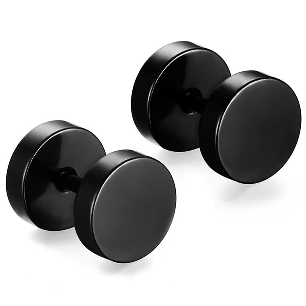 Peora 10 mm Stainless Steel Silver Stud Earrings Gift For Men