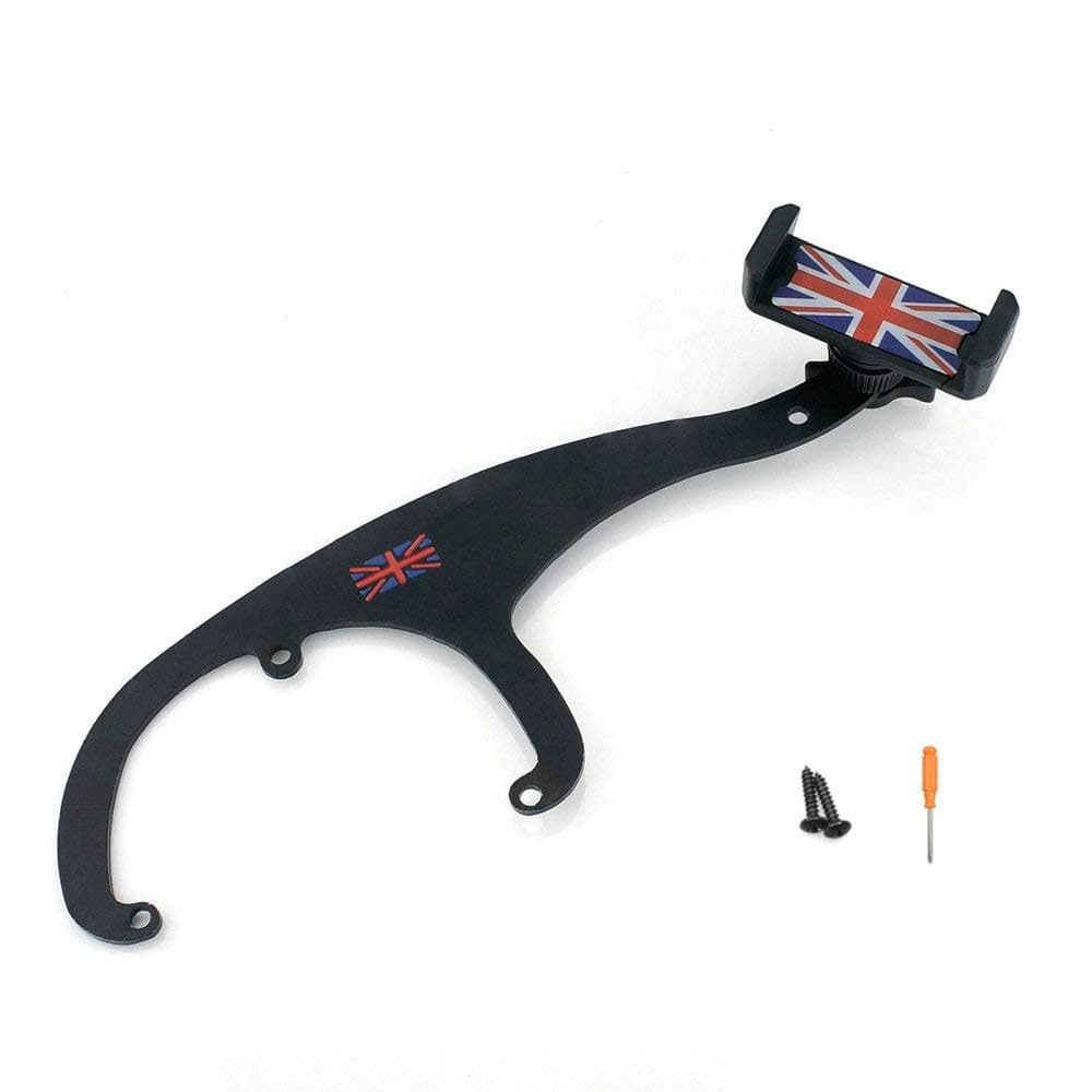 Phone Mount Cell Phone Cup Holder with 360° Rotatable Car Cradle for Cooper R55 R56 R57 R58 Clubman Convertible Coupe Smartphone Support Basket (Left Drive)