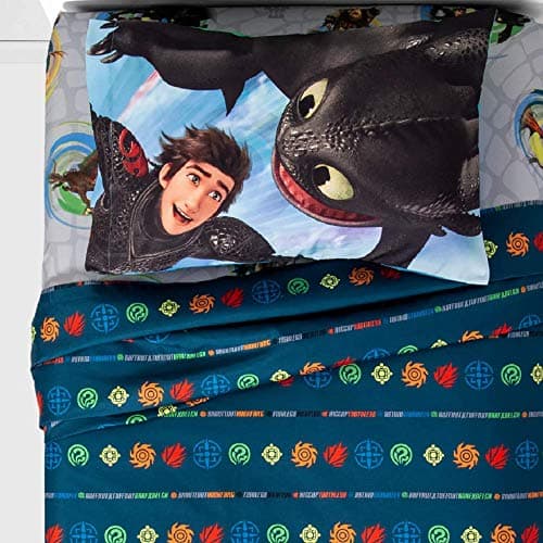 How to Train Your Dragon 3 Piece Twin Sheet Set