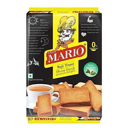 TRDP MARIO Rusk 300g Biscuits – Perfect Tea Time Companion - Cracker Cookies Snacks for Kids - Anytime & Anywhere Treat – Infused with Cardamom and Right Amount of Sweetness (Pack of 1)