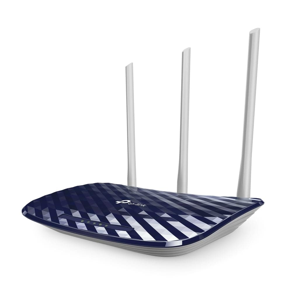 AC750 Dual Band Wireless Cable Router, 4 10/100 LAN + 10/100 WAN Ports, Support Guest Network and Parental Control, 750Mbps Speed Wi-Fi, 3 Antennas (Archer C20) Blue, 5 GHz