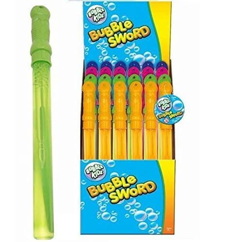 24 x Bubble Swords Stick Wand Assorted Colours 120ml Party Summer Fillers Toys- Wholesale Box