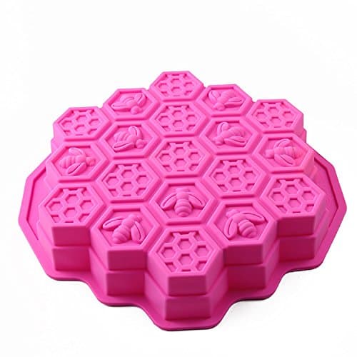 Bee Honeycomb Cake Mold For Soap Silicone(pink)