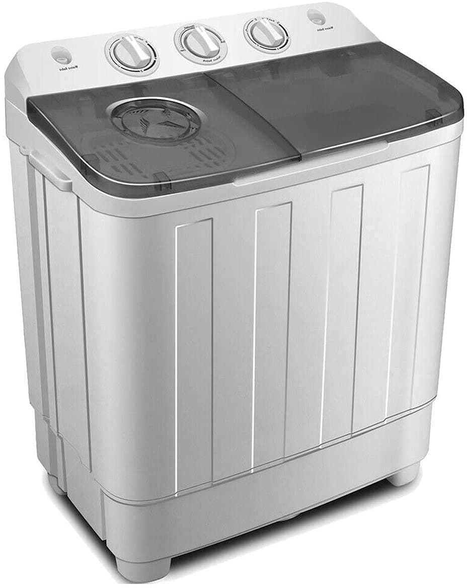 Portable Washing Machine Spin Dryer Compact Twin Durable Sturdy Heavy Duty Versatile 17 Pound Capacity Combo (Mini Washing Machine)