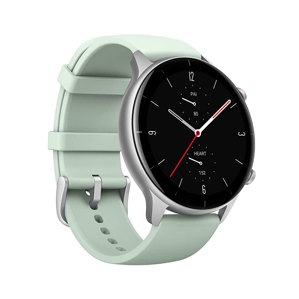 (Renewed) Amazfit GTR 2e Smart Watch, 2.5D Curved Bezel-Less Design,1.39 Always-on Amoled Display, SpO2 & Stress Monitor, Built-in GPS, 24-Day Battery Life, 90+ Sports Models, 50+ Faces (Matcha Green)