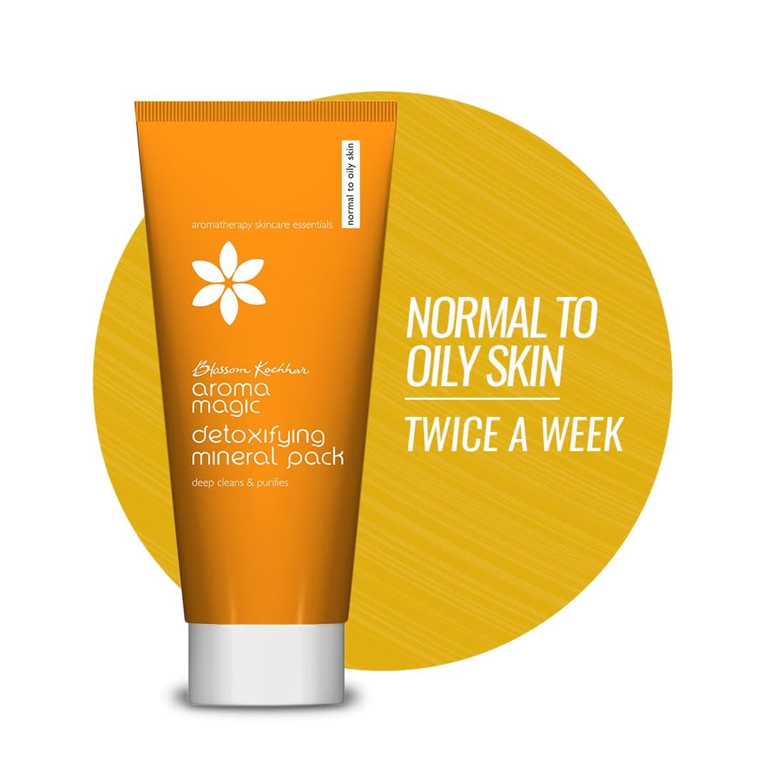 Aroma Magic Detoxifying Face Pack for Normal to Oily Skin | Deep Cleansing Mineral Pack with Sandalwood | Purifies Pores, Enhances Complexion & Repairs Tired Skin | 3.53 Oz (100g)