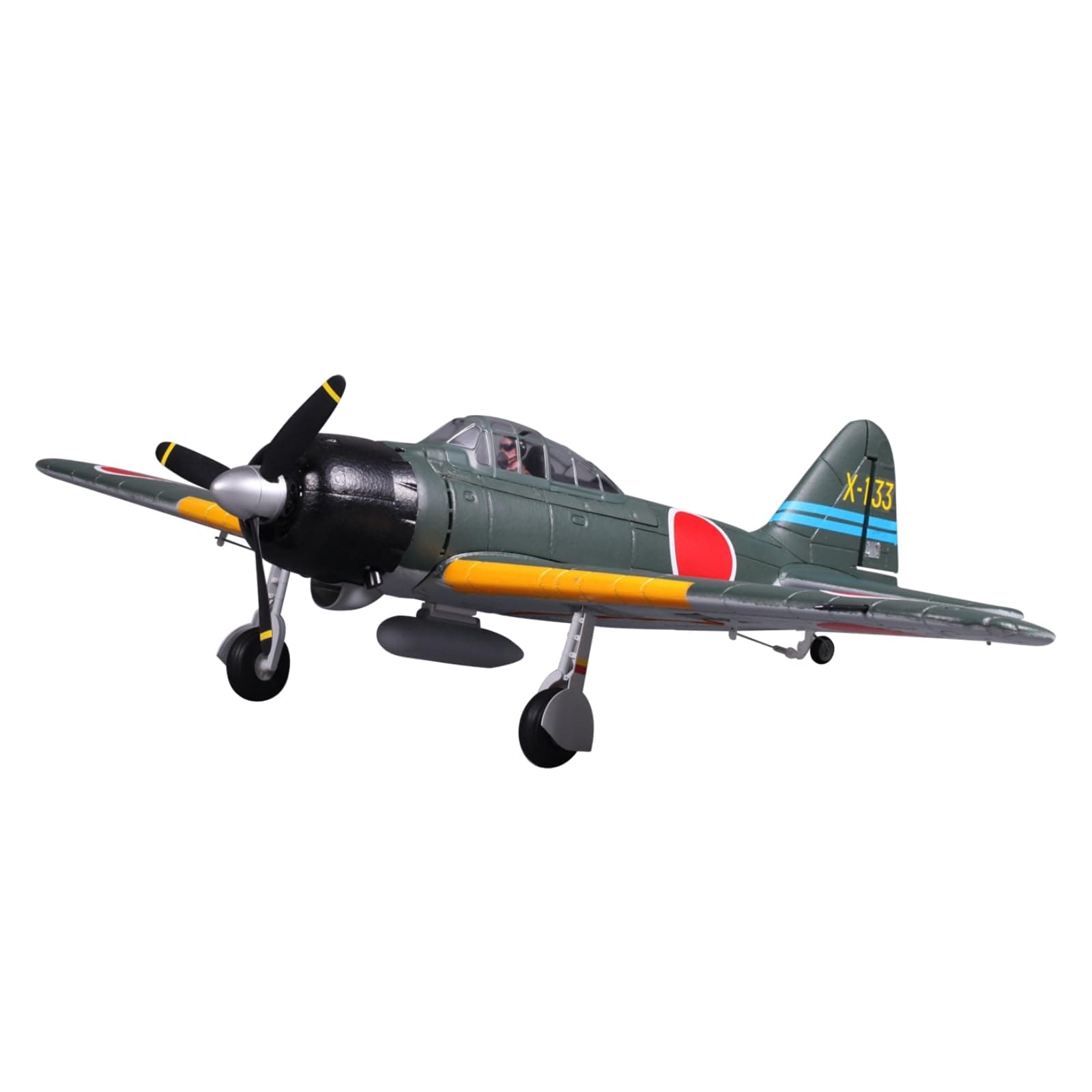 Fms Rc Planes for Adults 800mm Zero V2 A6M3 RC Airplane 4CH Wingspan Green Warbird Hobby Rc Airplanes PNP (No Radio, Battery, Charger)