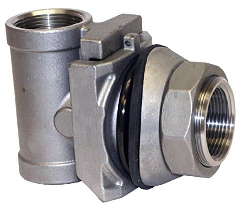 Merrill MFG SSMB225 Stainless Steel Pitless Adapter, 1-1/4" Drop Pipe and Discharge, Hole Saw 2-1/8", 5"-8" Casing Sizes, 3.67"