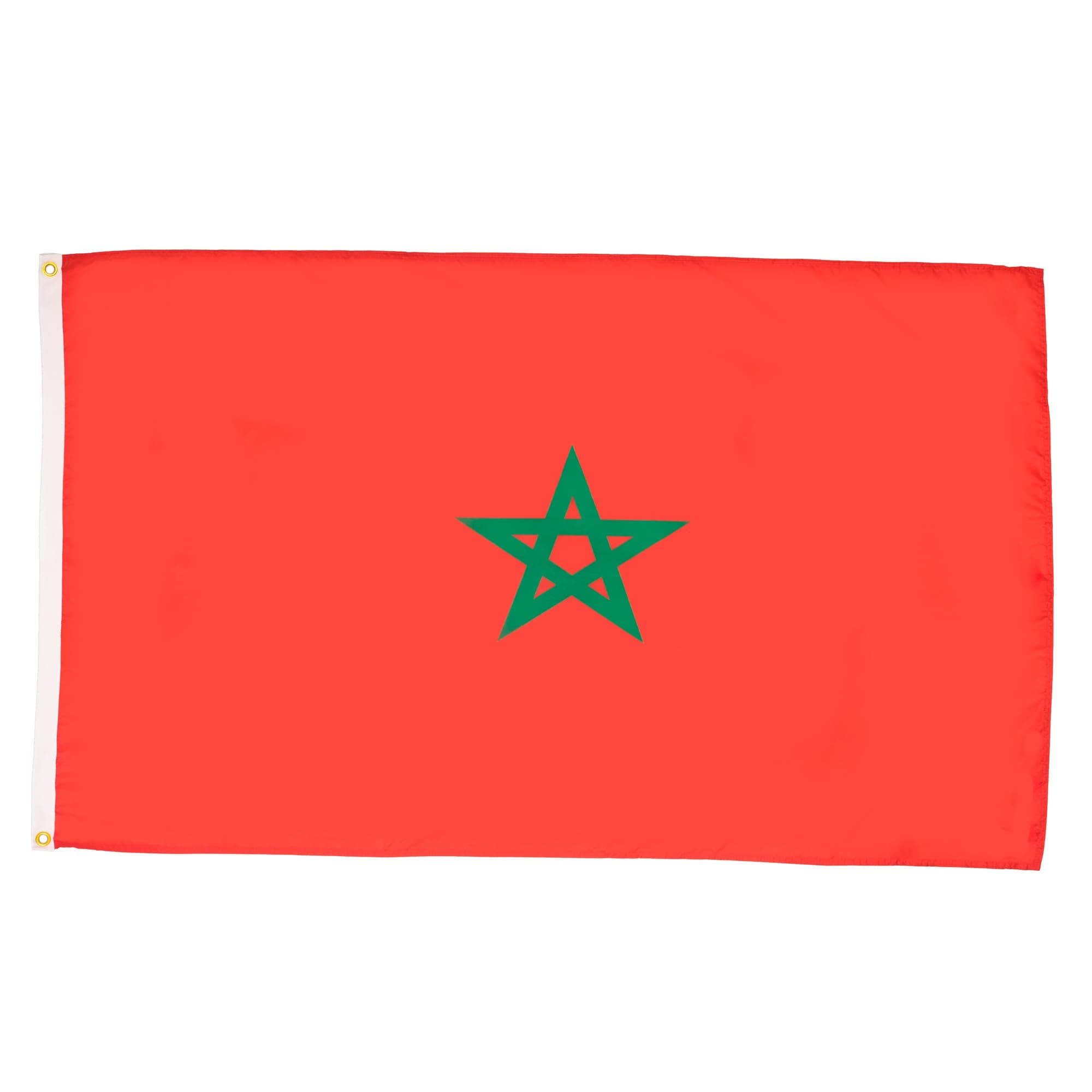 AZ FLAG Moroccan Flag 150 x 90 cm – Moroccan Flag 90 x 150 cm Lightweight Polyester
